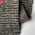 80%wool 20%poly double-sided check tweed plaid fabric